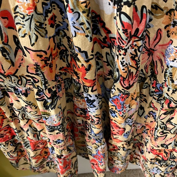 Beautiful 2X Sonoma Floral Print Midi Dress - Picture 4 of 6